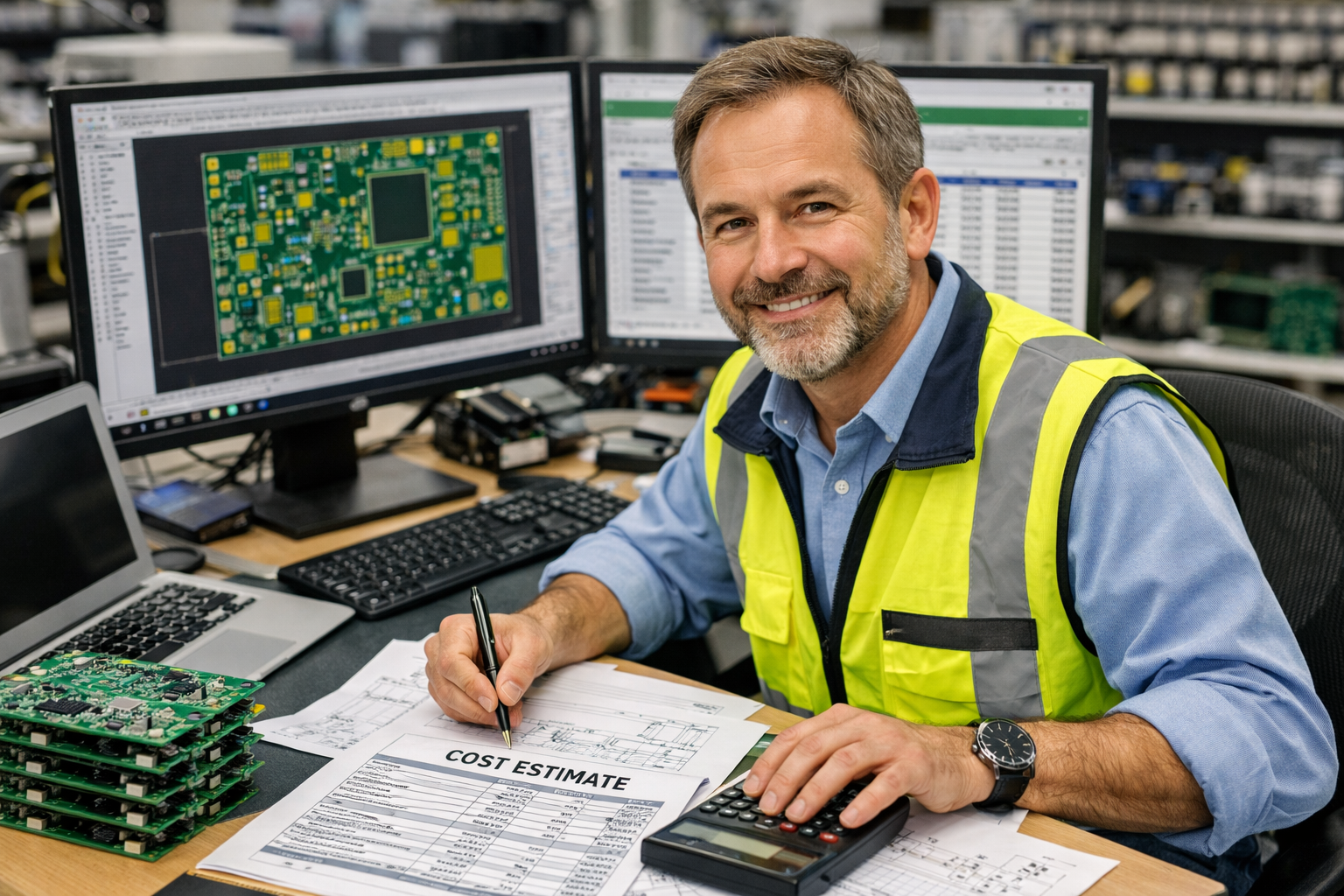 An estimator for a company working on electrical boards